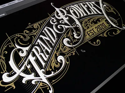 Grand & Bowery - vector grand bowery hand lettering logotype schmetzer typography vector