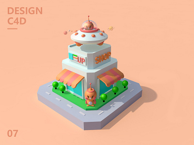 C4D design ui