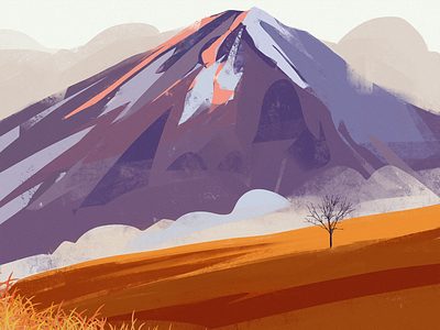 Landscape Art: Mountain Brightness art artwork bright colors contrast design design studio digital art digital illustration digital painting graphic design illustration illustration art illustration artists illustrator landscape mountain nature peaceful scenery travel