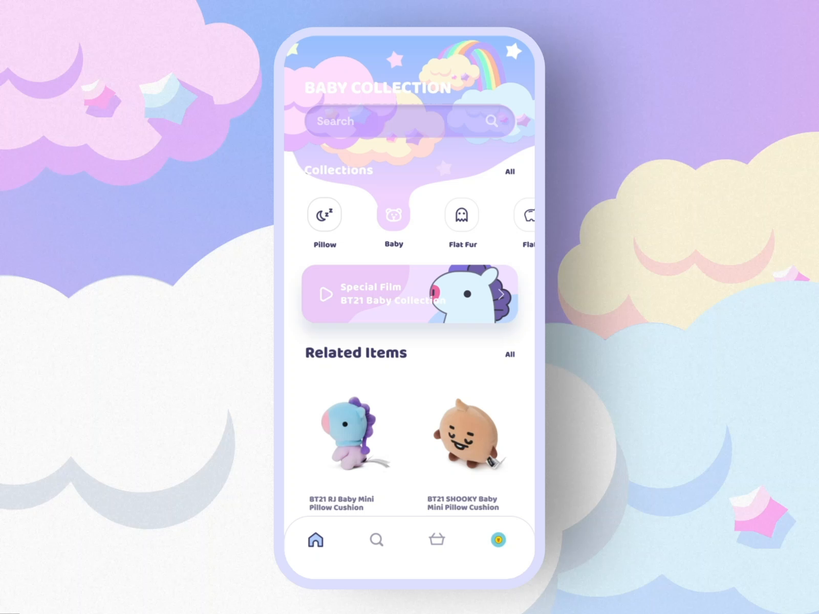 Example of Online Toy Store App UI/UX Design and Animation