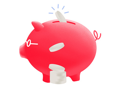 Create A New Revenue Stream branding cash cash flow character design colorful design goods illustartor illustration illustration art money pig piggy piggy bank piggybank procreate revenue ui ux web design web illustration