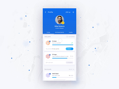 Profile animation animation app design illustration ui ux