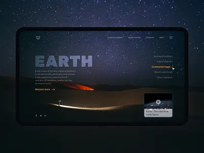 UI challenge - Day 1 - Earth creativetribe design interface khoianh ui uidesign