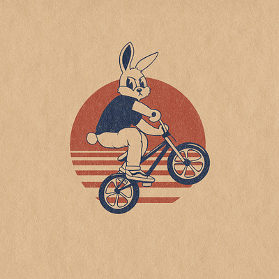 BMX Life Bunny hop event art! bmx branding bunny cartoon cartoon character character illustration retro retro logo vector vintage