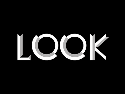 LOOK creative design illustration type typography vector