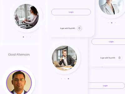banner behance animation app login screen ui ux