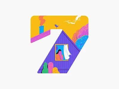 7 2020 36daysoftype 7 art branding design illustration logo numbers typography ui