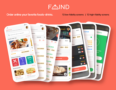 Foind : online food order app branding design logo ui ux