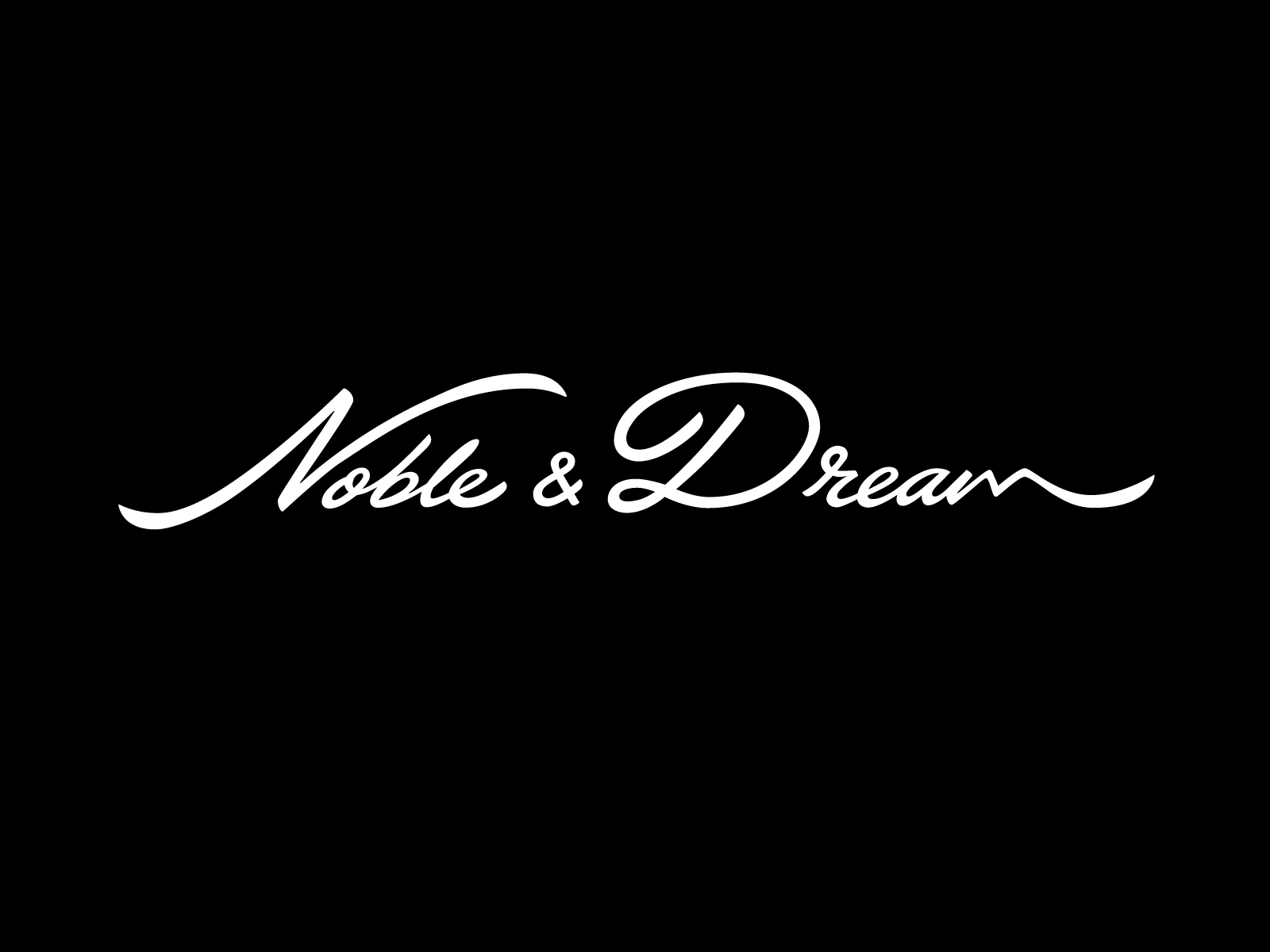 Noble & Dream branding calligraphy classy custom design flow lettering logo logomaker nobledream personality pet premium quality script sophiscticated unique