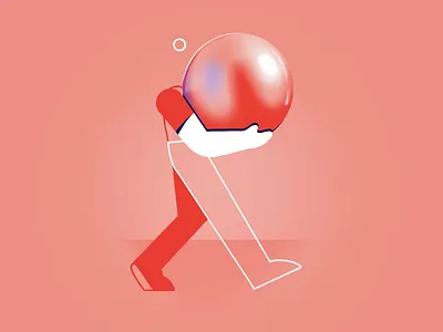 36 days of type - R 36daysoftype animated animation ball cycle framebyframe gradient heavy illustration loop man procreate shine shoe shoes studiosnels walk walkcycle walking