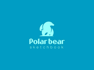 Polar bear sketchbook animal branding illustrator logo product