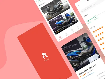 Rental App app branding design flat illustration illustrator logo ui ux web