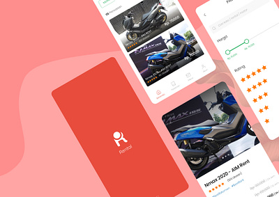 Rental App app branding design flat illustration illustrator logo ui ux web