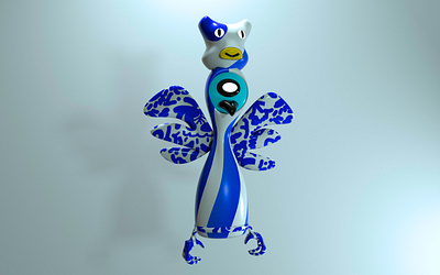 totems 3d illustration