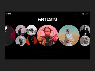 Dope Sound artists animation dope interaction minimal motion ui ux web website