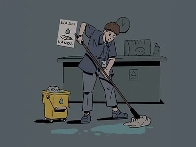 Key Workers 05 character character design cleaner design doodle hospital illustration ipad procreate sketch worker