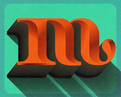 Letter M is for "Megalomaniac" - 36 Days of Type 3d 3dimensional typography 3dtype custom lettering design designstudio editorial design handmadefont illustrated type illustration illustrationstudio illustrator letterer letterers logotype megalomaniac type typographic design typography vexel