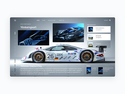 Supercars Landing Page 2020 blog cars creature design exterior f1 flat interface interior magazine mercedes benz minimal motorsport racing ui ux web website zonda