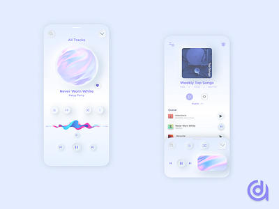 Abume Music App (Neumorphism) app app design branding dribbble interaction design interface minimalism mobile music music app neumorphic neumorphism player product design redesign ui user experience user interface ux web design