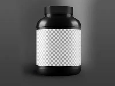 3D Muscle protein bottle with black cap 3d box 3d model 3d product design 3d supplement bottle 3ds max 3dsmax bar big jar black bottle body building branding bucket canister creatine creative dribbble high illustration latest photoshop
