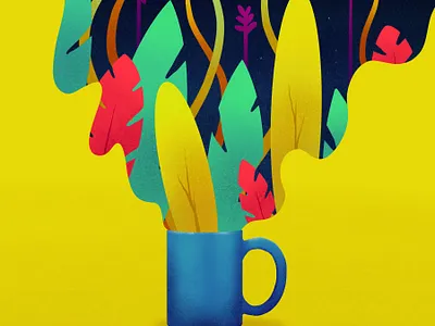 The New World Illustrations cup illustration nature procreate