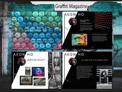 Aeon Graffiti adobexd branding design graphic design illustrator magazine magazine cover magazine design magazine illustration minimal mobile ui vector web