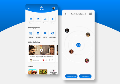 SHAREit - File Transfer App (Redesigned Concept) clean ui designtrends file transfer gradient icons minimal mobile app mobile ui modern neumorphic neumorphism redesign redesign concept redesigned shareit sharing trending uidesign uiux uxdesign