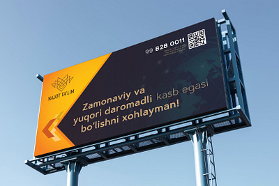 Najot ta'lim o'quv markazi uchun billboard dizayn banner billboard branding design studio golden ratio illustration logo logo design polygraphy printdesign redfoxuz typography vector