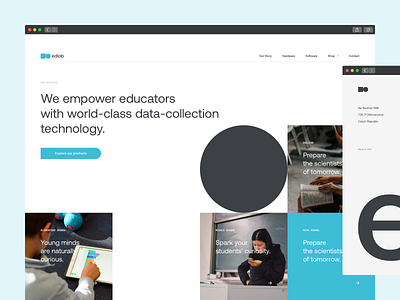 edlab — Webstie brand clean design flat identity landing page layout logo typography website