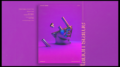 FRENCH WINE II | POSTER DESIGN 3d 3d art abstract art direction artwork blender blender3d branding design gradiant illustration lachute pink poster poster a day poster art poster design posters purple wine
