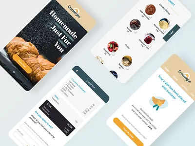Food Delivery Mobile Web croissant delivery figma food form home mobile payment form screen ui vector