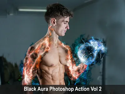 Black aura photoshop action vol 2 action add aura black dynamize effect envatomarket flyer grapichriver movie photoshop poster power trending viral