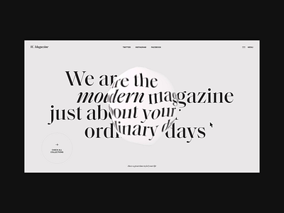 W. Magazine Website | Random Page Animation animation concept interaction interface magazine motion typography ui ux video web website