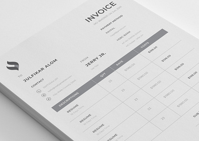 Minimal Invoice Free Google Docs Template bill bills cv design doc free freebie google illustration invoice invoices job logo pay payment resume resumes template templates