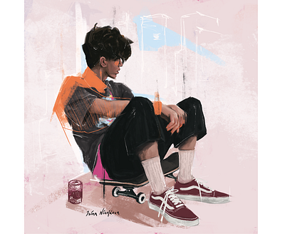 Skater boy colors fashion fashion illustration illustration illustration art mensfashion skater style vans