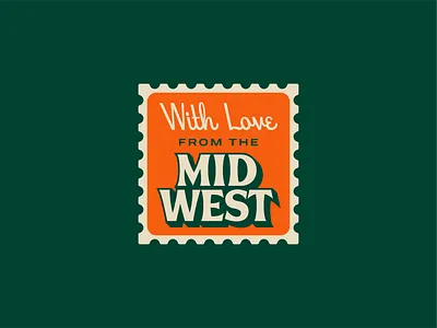 With Love badge branding color emblem fonts hoodfonts icon letter logo midwest palette postage script serif stamp sticker vintage wordmark