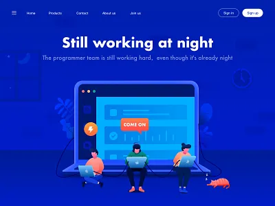team work illustration ui