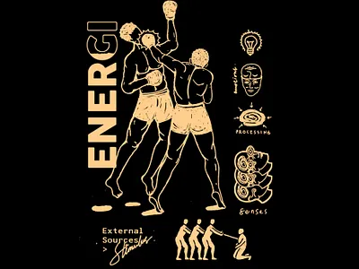 Energi art artwork brand brand design design designs illustration illustration art lowbrow lowbrowart t shirt design