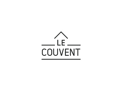 Le couvent black branding convent design hotel icon lodge logo mark minimal symbol wordmark