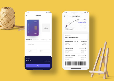 Journey Ticket app design ui