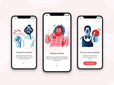 Onboarding concept app clean design email illustration ios mobile onboarding simple ui walkthrough