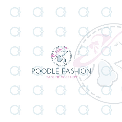 Dog Fashion Logo brand identity care chic design dog elegant fashion groom groomer grooming logo luxury pet poodle salon show vector vet veterinary