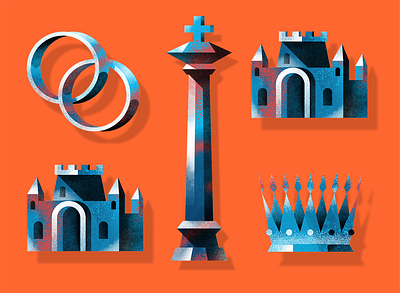 Kings & Peasants castle chess chess piece digital digital illustration fort illustration illustrator procreate ring rings shading stipple stippling texture