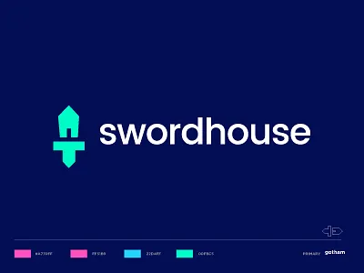 swordhouse1 artission brandhalos clever content writer creative digital home house icon identity illustration logo mark minimal negative space production house sharp sharpen sword top 9