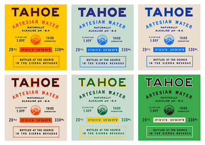 Tahoe Artesian Water 2 artesian bottled branding california identity design label design labels packaging spring tahoe visual identity water