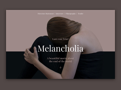 Modularity Melancholia Movie website Concept adobexd designinpiration designprocess designsystem figma modularitydesign sketch ui uikit webdesign