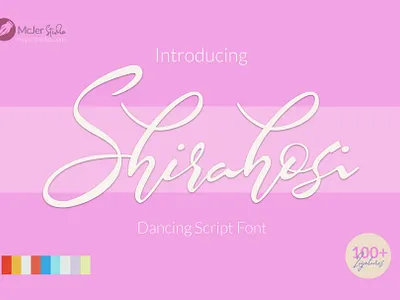Shirahosi Script Font awesome ligatures beauty brand design branding custom lettering design font logo logotype poster art poster design shirahosi t shirt design