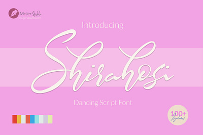 Shirahosi Script Font awesome ligatures beauty brand design branding custom lettering design font logo logotype poster art poster design shirahosi t shirt design