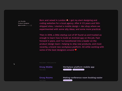 New Personal Site 2020 ✨ animation blog design dribbble personal portfolio site ui ux video web website