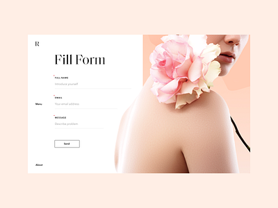 Aesthetic Medicine┆Part 5 aesthetic medicine contact form figma flower minimal minimalism photo photoshop promo site promotional design site typography visual design